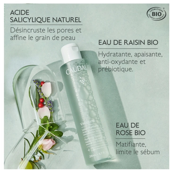 Caudalie Vinopure Purifying Toner Organic 200ml 2 Caudalie Vinopure Purifying Toner Organic 200ml - Image 2