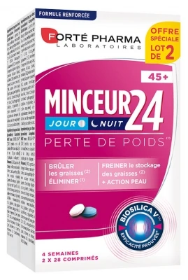 Forté Pharma Slimness 24 45+ Day And Night 2 X 28 Tablets 1 Forté Pharma Slimness 24 45+ Day And Night 2 X 28 Tablets