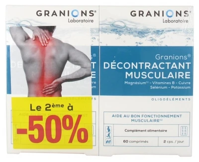 Granions Muscle Decontractant 2 X 60 Tablets 1 Granions Muscle Decontractant 2 X 60 Tablets
