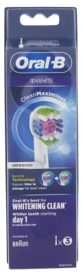 Oral B Oral-B 3D White Clean Maximiser 3 Brushes