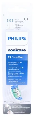 Philips Sonicare C1 SimplyClean HX6013 3 Replacement Brush Heads