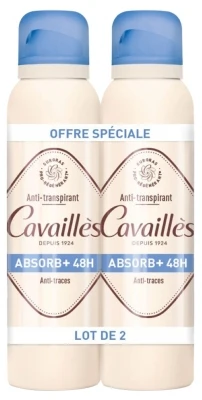 Rogé Cavaillès Absorb+ 48H Deodorant Anti-Marks Spray 2 X 150ml