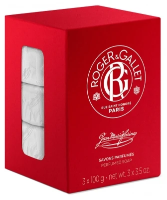 Roger & Gallet Jean-Marie Farina 3 Perfumed Soaps Of 100g 1 Roger & Gallet Jean-Marie Farina 3 Perfumed Soaps Of 100g