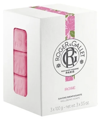 Roger & Gallet Rose 3 Wellbeing Soaps Of 100g 1 Roger & Gallet Rose 3 Wellbeing Soaps Of 100g