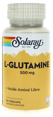 Solaray L-Glutamine 500mg 50 Vegetable Capsules