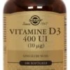 Solgar Vitamin D3 400UI (10µg) 100 Capsules
