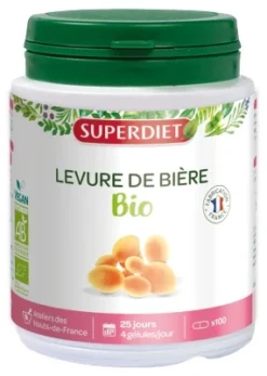 Superdiet Organic Brewers Yeast 100 Capsules