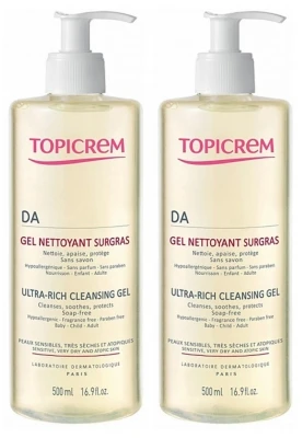 Topicrem DA Ultra-Rich Cleansing Gel 2 X 500ml 1 Topicrem DA Ultra-Rich Cleansing Gel 2 X 500ml