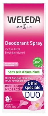 Weleda Spray Deodorant With Musky Rose 2 X 100ml